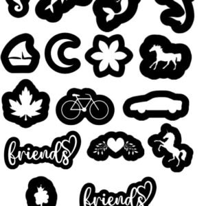 kids' body paint stencils featuring shapes